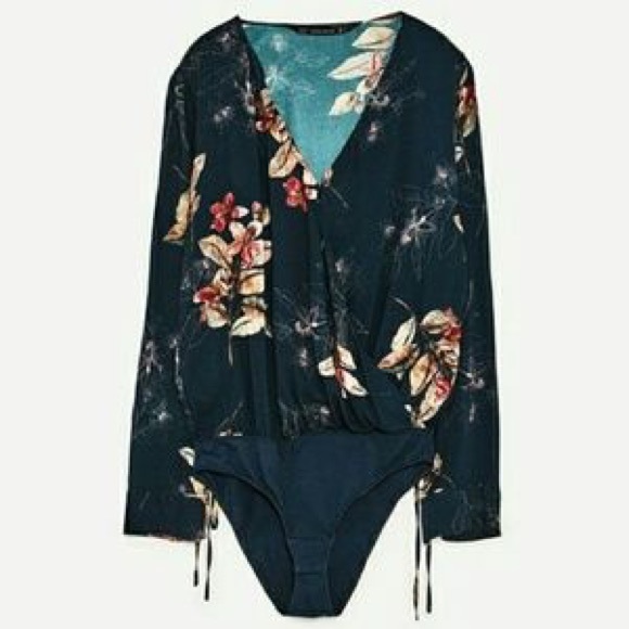 Zara Tops - Zara Trafaluc Floral Bodysuit NWOT